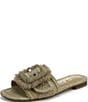 Sam Edelman Bambi Playa Raffia and Fringe Oversized Buckle Slide Sandals - Image 6