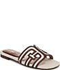 Sam Edelman Bay Color Block Canvas Double E Logo Slide Sandals - Image 1