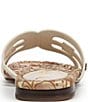 Sam Edelman Bay Leather Double E Floral Detail Logo Slide Sandals - Image 3