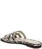 Sam Edelman Bay Leather Snake Print Double E Logo Slide Sandals - Image 4