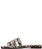 Sam Edelman Bay Leather Snake Print Double E Logo Slide Sandals - Image 5