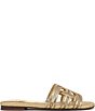 Sam Edelman Bay Metallic Mesh Double E Logo Slide Sandals - Image 2