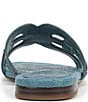Sam Edelman Bay Raffia and Leather Double E Logo Slide Sandals - Image 6