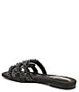 Color:Black - Image 4 - Bay Perla Beaded Double E Pearl Embellished Slide Sandals