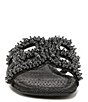 Color:Black - Image 6 - Bay Perla Beaded Double E Pearl Embellished Slide Sandals