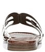 Color:Bright White - Image 3 - Bay Leather Double E Logo Slide Sandals