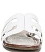 Color:Bright White - Image 6 - Bay Leather Double E Logo Slide Sandals