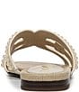 Sam Edelman Bay Tide Beaded Raffia Double E Logo Slide Sandals - Image 3