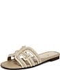 Sam Edelman Bay Tide Beaded Raffia Double E Logo Slide Sandals - Image 6
