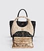 Sam Edelman Bianka Leather Woven Tote Bag, Color:Black - Image 6