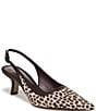 Sam Edelman Bianka Mini Cheetah Print Calf Hair Pointed Toe Slingback Pumps - Image 1