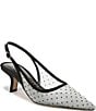 Sam Edelman Bianka Mini Polka Dot Mesh Slingback Pumps - Image 1