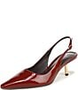 Sam Edelman Bianka Patent Leather Pointed Toe Metallic Heel Slingback Pumps - Image 6