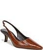 Sam Edelman Bianka Polished Eel Print Leather Pointed Toe Slingback Pumps - Image 1