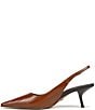 Sam Edelman Bianka Polished Eel Print Leather Pointed Toe Slingback Pumps - Image 5