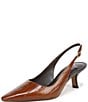 Sam Edelman Bianka Polished Eel Print Leather Pointed Toe Slingback Pumps - Image 6
