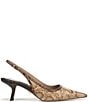 Sam Edelman Bianka Python Print Leather Pointed Toe Slingback Pumps - Image 2