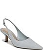 Sam Edelman Bianka Ribbed Silk Pointed Toe Slingback Pumps - Image 1