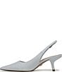Sam Edelman Bianka Ribbed Silk Pointed Toe Slingback Pumps - Image 5