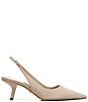 Color:Cappucino - Image 2 - Bianka Suede Pointed Toe Slingback Pumps