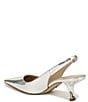 Color:Soft Silver - Image 4 - Bianka Metallic Patent Pointed Toe Slingback Pumps