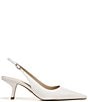 Color:Bright White - Image 2 - Bianka Slingback Leather Pointed Toe Pumps