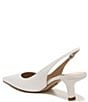 Color:Bright White - Image 4 - Bianka Slingback Leather Pointed Toe Pumps