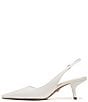 Color:Bright White - Image 5 - Bianka Slingback Leather Pointed Toe Pumps