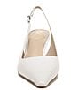 Color:Bright White - Image 6 - Bianka Slingback Leather Pointed Toe Pumps