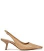 Color:Buff Tan - Image 2 - Bianka Slingback Raffia Pointed Toe Pumps