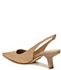 Color:Buff Tan - Image 4 - Bianka Slingback Raffia Pointed Toe Pumps