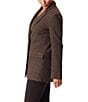 Color:Chocolate Chip - Image 3 - Braellynn Double Breasted Notch Lapel Welt Pocket Button Front Blazer