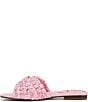 Color:Pink Rose - Image 5 - Bridget Knotted Ribbon Embellished Logo Detail Slide Sandals