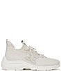 Color:Cream - Image 2 - Cami Sock-Knit Double-E Logo Sneakers