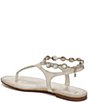 Sam Edelman Canna 2 Leather Embellished Anklet T-Strap Flat Sandals - Image 4