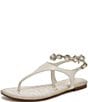 Sam Edelman Canna 2 Leather Embellished Anklet T-Strap Flat Sandals - Image 6