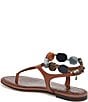 Sam Edelman Canna Leather Stone Embellished Anklet T-Strap Flat Sandals - Image 5