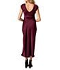 Sam Edelman Cap Sleeve Ruched Satin Maxi Dress - Image 2