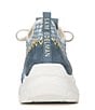 Color:Summer Sky/Blue Mist - Image 3 - Chelsie Stretch-Knit and Suede Logo Sneakers