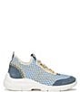 Color:Summer Sky/Blue Mist - Image 2 - Chelsie Stretch-Knit and Suede Logo Sneakers
