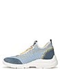 Color:Summer Sky/Blue Mist - Image 5 - Chelsie Stretch-Knit and Suede Logo Sneakers