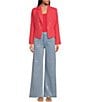 Sam Edelman Cheryl Peak Lapel Cropped Blazer, Color:Dubarry - Image 3