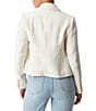 Color:Artic Wolf - Image 2 - Cheryl Textured Woven Notch Collar Long Sleeve Open-Front Cropped Blazer