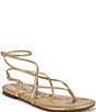 Sam Edelman Clarra Metallic Leather Strappy Flat Sandals - Image 1