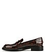 Color:Brown Multi - Image 5 - Colin Tortoise Print Patent Penny Loafers