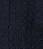 Color:Navy - Image 4 - Cropped Notch Lapel Collar Neckline Long Sleeve Blazer