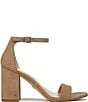 Color:Oatmeal - Image 2 - Daniella Suede Ankle Strap Block Heel Square Toe Dress Sandals