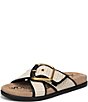 Sam Edelman Darla Raffia Multi Criss Cross Buckle Hardware Slide Sandals - Image 6