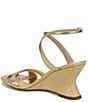 Sam Edelman Davi Leather and Raffia Ankle Wrap Wedge Dress Sandals - Image 4