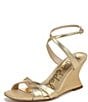Sam Edelman Davi Leather and Raffia Ankle Wrap Wedge Dress Sandals - Image 6